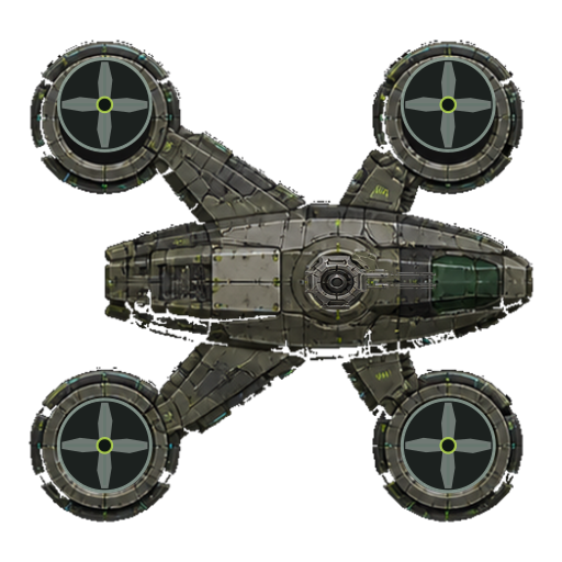 Complete Tempest with four lift rotors and its mounted pulse turret